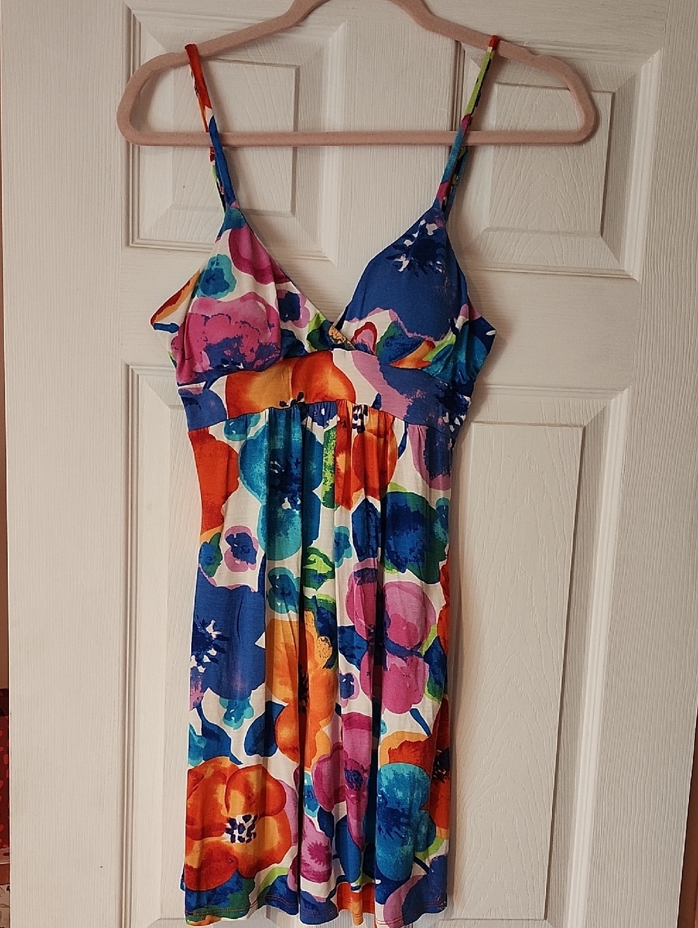 4/$20 One Clothing Floral Multicolor Spaghetti-Strap Dress